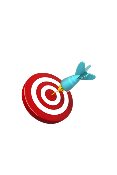 Target with dart symbolizing campaign goals achieved by a freelance PPC specialist in Thrissur through data-driven advertising.
